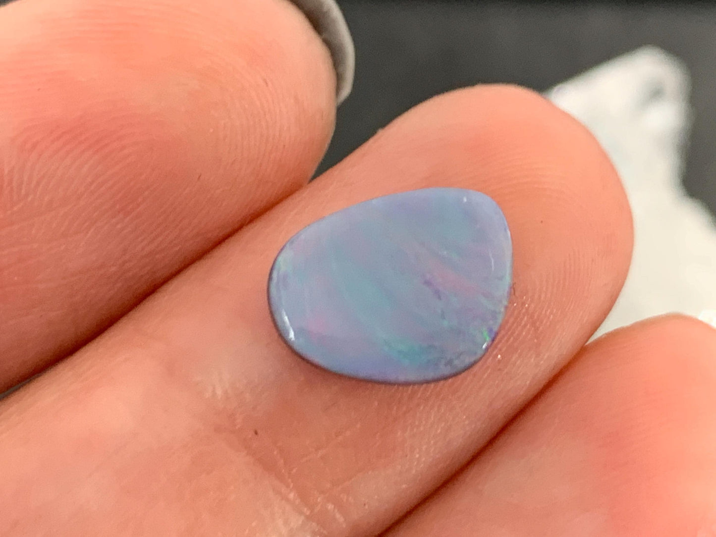 Australian Opal doublet 8x10x4mm cabochon