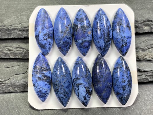 Dumorterite marquise 12x30mm cabochon - Calibrated cabochons