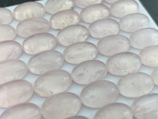 Rose Quartz oval 8x12mm cabochon - Calibrated cabochons