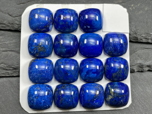 Lapis Lazuli square cushion 14x14mm Cabochon - Calibrated cabochons